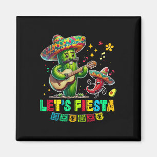 Imã Vamos Festa México Festa Taco Guitarra Cacto Cinc