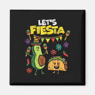 Imã Vamos Festa Taco Abacate Divertido Cinco De Mayo M