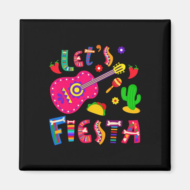 Imã Vamos Festejar 5 Cinco De Mayo Para Mulheres Homen (Frente)