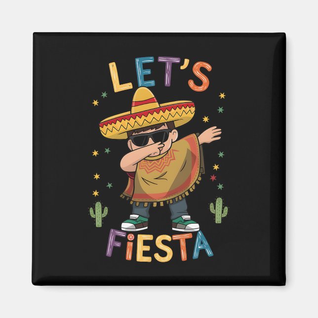 Imã Vamos Festejar Cinco De Mayo Dabbing Poncho Mexica (Frente)