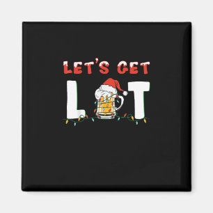 Imã Vamos Fica Bebendo Cerveja Santa Hat Natal Li