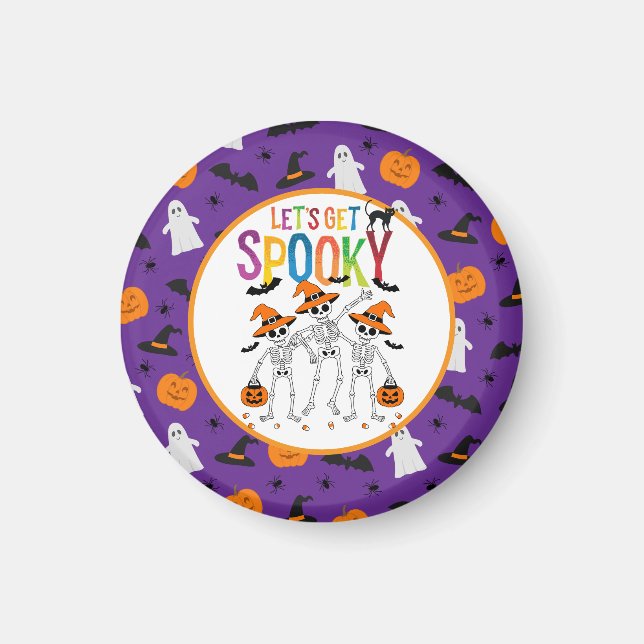 Imã Vamos fica no Dia das Bruxas Spooky (Frente)