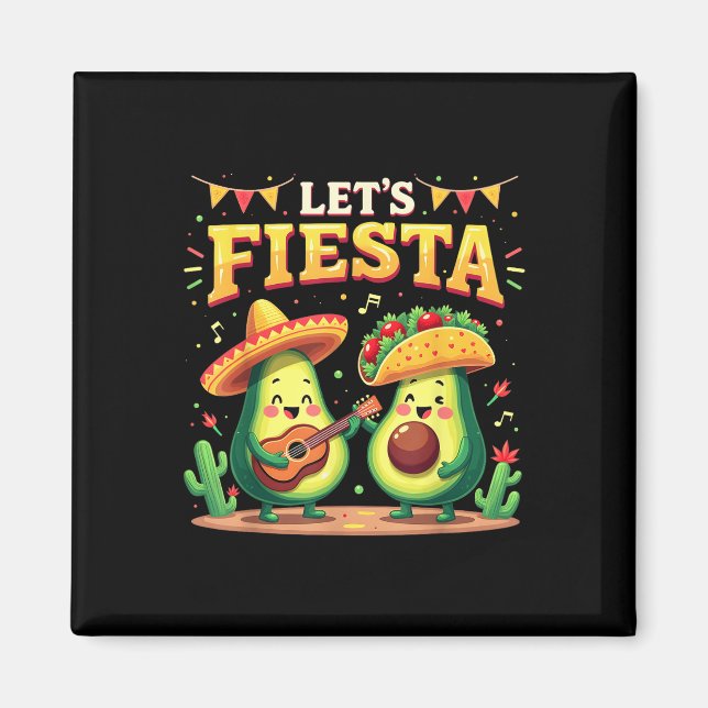 Imã Vamos Fiesta 5 Cinco De Mayo Para Mulheres Rapazes (Frente)