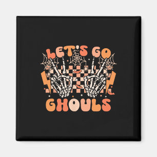 Imã Vamos Go Ghouls Halloween Skeleton Costume Retro G
