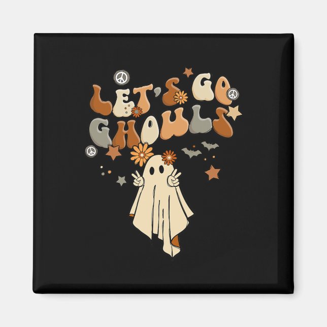 Imã Vamos Ir Ghouls Comfy Halloween Cozy Autall (Frente)