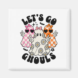 Imã Vamos Ir Ghouls Halloween Ghost Floral Spooky Seas