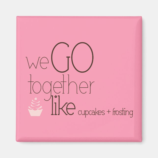 Imã Vamos Juntos/Como Cupcakes + Glacé (Frente)