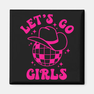 Imã Vamos Lá Garotas Time da Noiva Chapéu de Cowgirl D