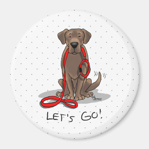 Imã Vamos! Laboratório de Chocolate Labrador Retrieve
