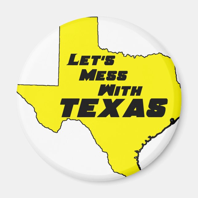 Imã Vamos Mess Com Texas Amarelo (Frente)
