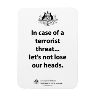 Ímã Vamos não perder nossas cabeças.