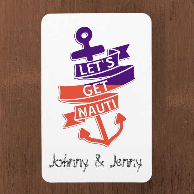 Ímã Vamos Pegar Nauti Cruise Door Decorker (Funny Couple's Cruise Door Magnet)