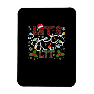 Ímã Vamos Sair Papais noeis Bebendos Luzes de Natal