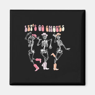 Imã Vamos Vai Ghouls Dançando Esqueleto Cowboy Ocident