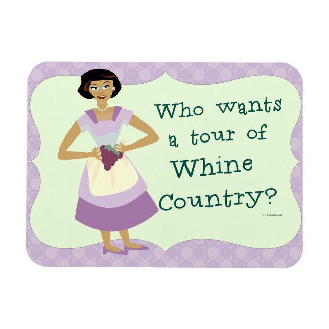 Ímã Vamos Visitar Whine Country Retro Fun Kitsch (Horizontal)