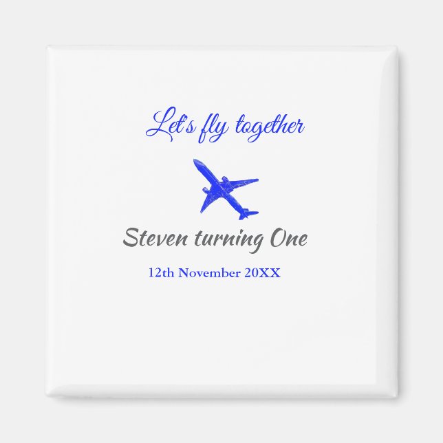 Imã Vamos voa juntos no primeiro aniversário avião da  (Frente)