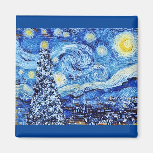 Imã Van Gogh - A Noite Estrelada - Posto de Natal Bran (Frente)