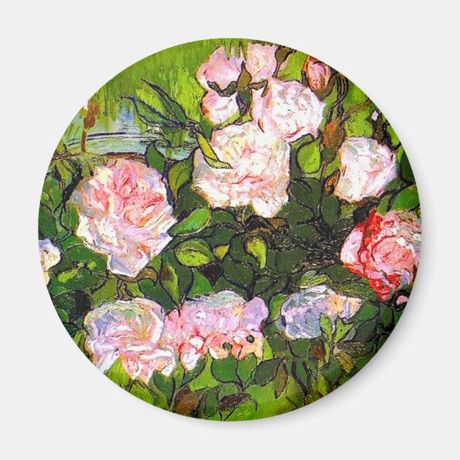 Imã Van Gogh ainda vive com rosas rosa (Frente)