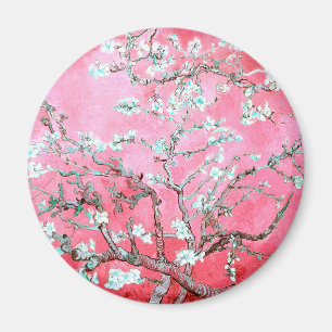 Imã Van Gogh Almond Blossomo Azul Rosa