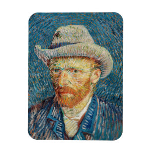 Ímã Van Gogh - Autorretrato com um chapéu de feltro d