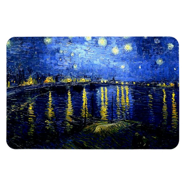 Ímã Van Gogh belas artes, Starry Night sobre o Rhone (Horizontal)