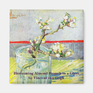 Imã Van Gogh Blossoming Almond Branch em um Vidro