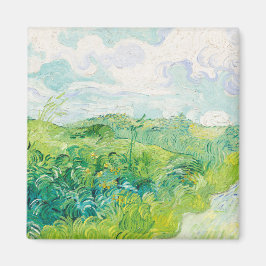 Imã Van Gogh. Campos de Trigo Verde Auvers. Impression