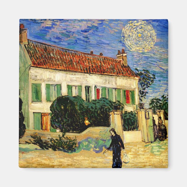 Imã Van Gogh - Casa Branca de Noite, (Frente)
