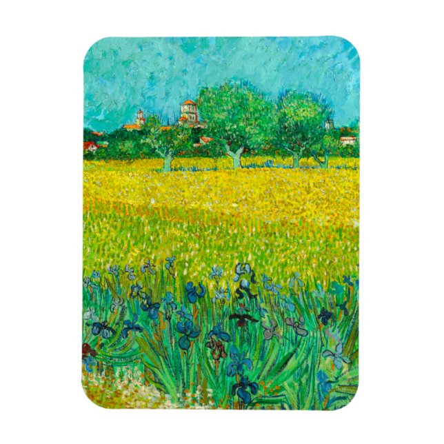 Ímã Van Gogh Field com Irrises Perto de Arles (Vertical)