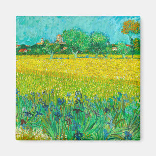 Imã Van Gogh Field com Irrises Perto de Arles