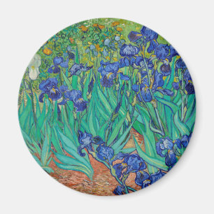 Imã Van Gogh Irises. Inimpressionismo floral azul