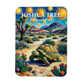 Ímã Van Gogh Joshua Tree Wildlife Tortoise Colorful