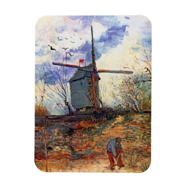 Ímã Van Gogh - Le Moulin De La Galette Windmill (Vertical)