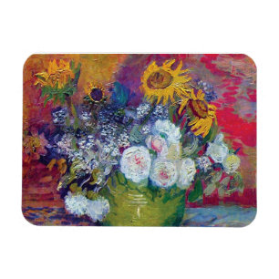 Ímã Van Gogh - Natureza-Morta com Rosas e Girassóis