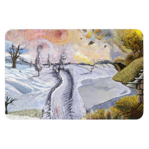 Ímã Van Gogh: Paisagem do inverno
