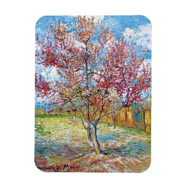 Ímã Van Gogh - Pessegueiros em Flor Rosa (Vertical)