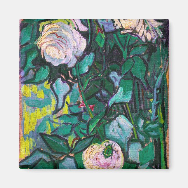 Imã Van Gogh Pink Roses (Frente)