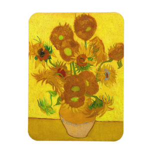 Ímã Van Gogh Quinze Girassóis Em Uma Arte Bela Vaso