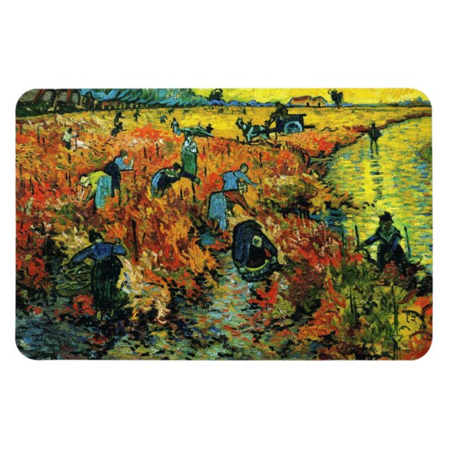 Ímã Van Gogh Red Vineyards em Arles Magnet (Horizontal)