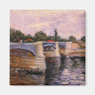 Imã Van Gogh Rio Sena com Pont del Grande Jette