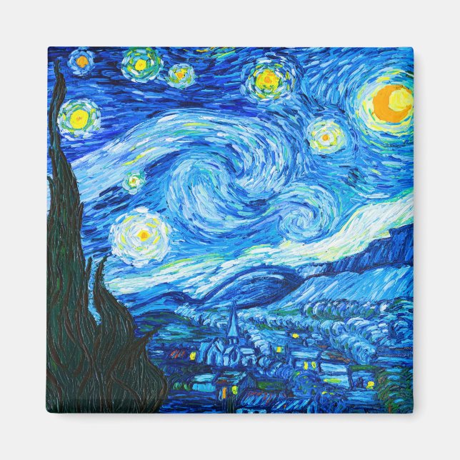 Imã Van Gogh Starry Night (Frente)