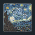 Imã Van Gogh Starry Night<br><div class="desc">Vincent Van Gogh Starry Night,  obra-prima,  trabalho de arte de vintage em produtos modernos do Zazilicious</div>