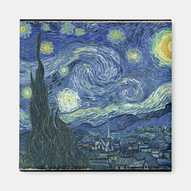 Imã Van Gogh Starry Night (Frente)
