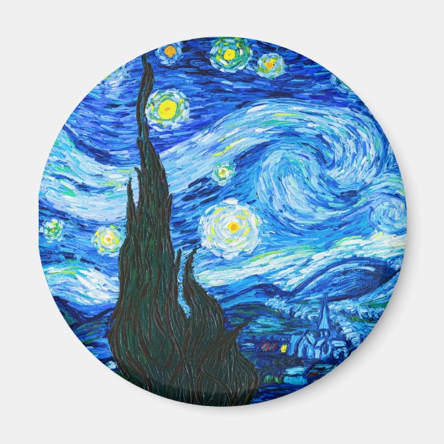 Imã Van Gogh Starry Night (Frente)