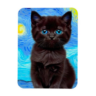 Ímã Van Gogh Starry Night Black