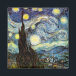 Imã Van Gogh Starry Night Fine Art<br><div class="desc">Starry Night,  belas artes de Vincent van Gogh.</div>
