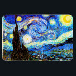 Ímã Van Gogh Starry Night Fine Art<br><div class="desc">Starry Night,  o mais famoso quadro do mestre holandês do impressionista Poste Vincent van Gogh. Uma ciprestes solitária,  uma vila dormindo,  e um céu que brilha com estrelas. Impressionismo poste a pintura de arte espirituosa religiosa religiosa cristã inspiradora.</div>