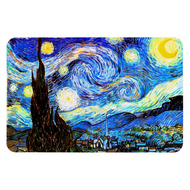 Ímã Van Gogh Starry Night Fine Art (Horizontal)