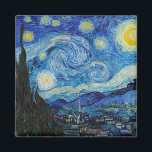 Imã Van Gogh Starry Night. Impressionismo arte de vint<br><div class="desc">O ímã Van Gogh "A Noite Estrelada".</div>