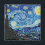 Imã Van Gogh Starry Night. Impressionismo arte de vint<br><div class="desc">O ímã Van Gogh "A Noite Estrelada".</div>